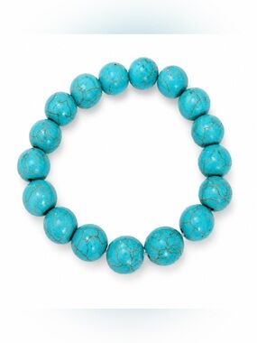 Turquoise Beaded Stretch Bracelet - Women Jewelry